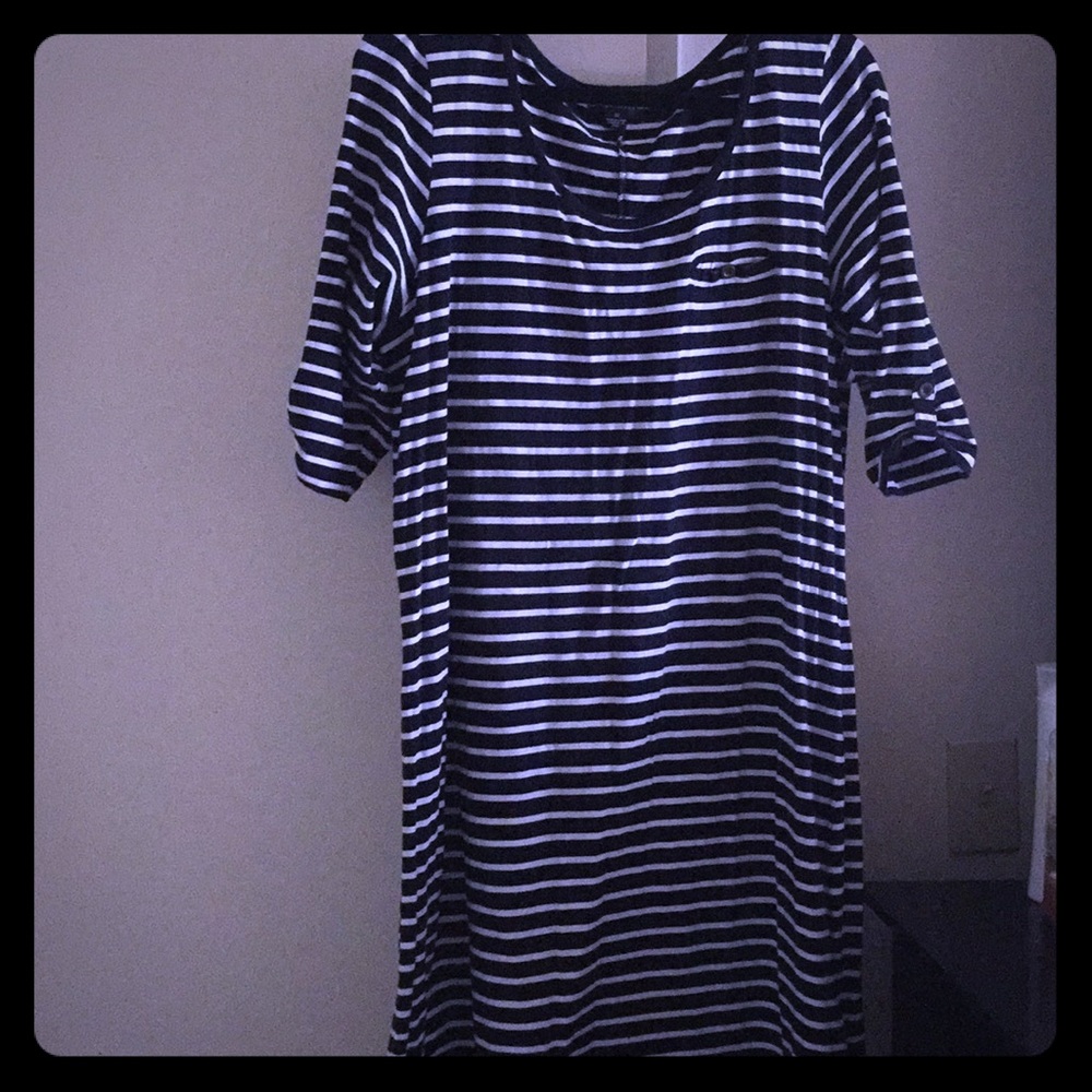Forever 21 navy blue/white mini dress